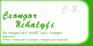 csongor mihalyfi business card